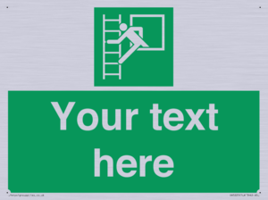 Custom Emergency Escape Ladder Sign